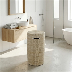 Opbevaringskurv i bambus - BALI - HVID PLAST, Small